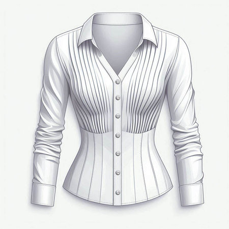 Women's blouse on a mannequin. Vector illustration.のイラスト素材