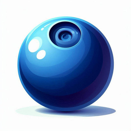 Blue ball on a white background. Vector illustration. Eps 10.のイラスト素材