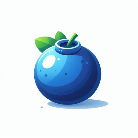 Blueberry icon isolated on white background. Vector illustration. Eps 10.のイラスト素材