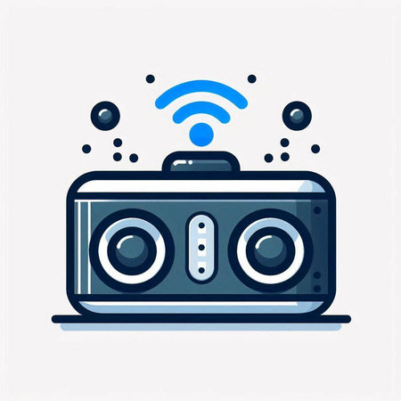 Radio vector icon in flat style. Vector illustration. Radio icon.のイラスト素材