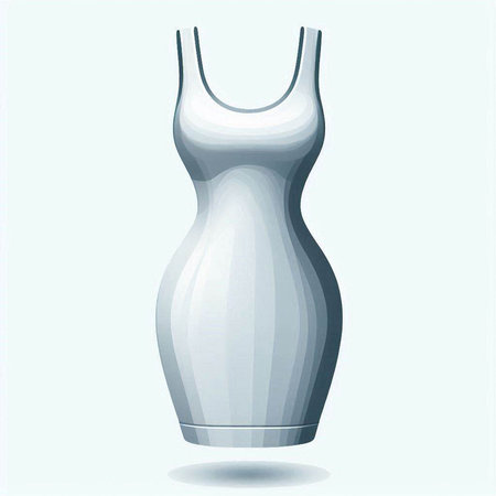 Womens dress on a light blue background. Vector illustration.のイラスト素材