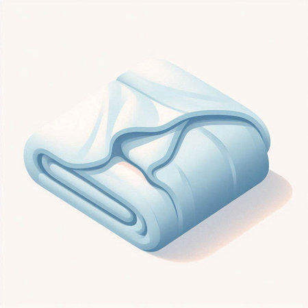Illustration of a rolled up towel on a white background, 3d renderのイラスト素材