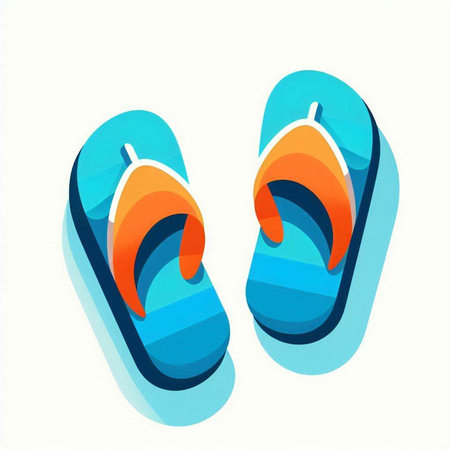 Flip flop icon. Vector illustration isolated on white background.のイラスト素材