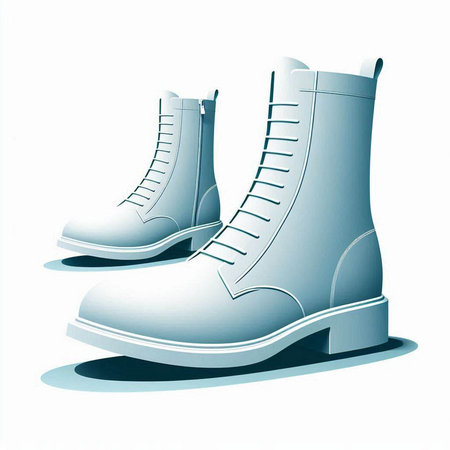 Winter boots isolated on a white background. 3d render illustration.のイラスト素材