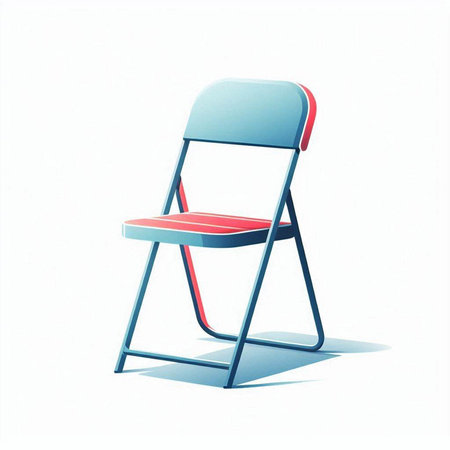 Illustration of a modern chair on a white background with shadow.のイラスト素材