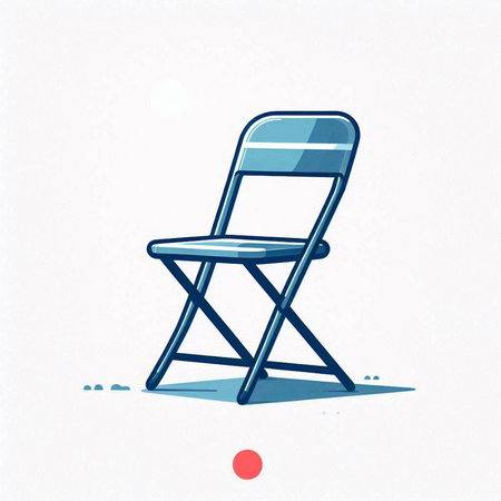 Illustration of a simple chair on a white background. Vector illustration.のイラスト素材