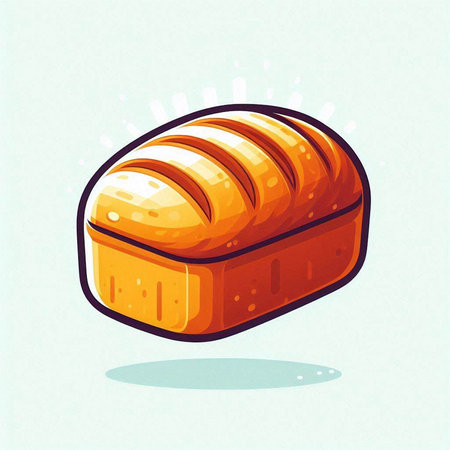 Illustration of a loaf of bread. Vector illustration of a loaf of bread.のイラスト素材