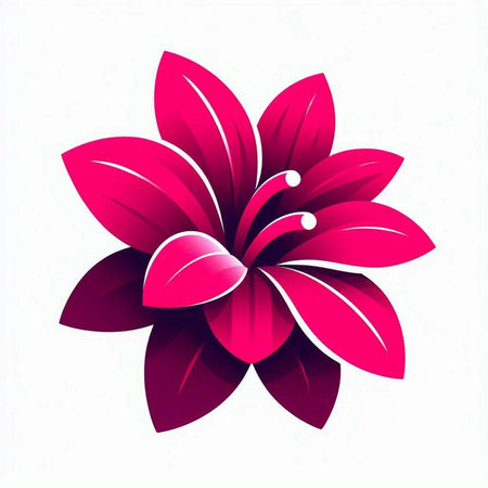 Beautiful pink lily flower. Vector illustration. Eps 10.のイラスト素材