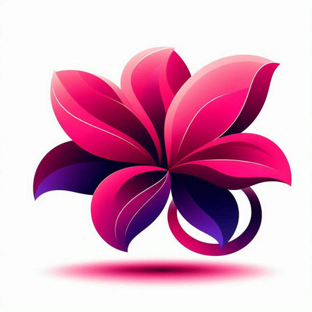 Beautiful pink flower isolated on white background. Vector illustration. Eps 10.のイラスト素材