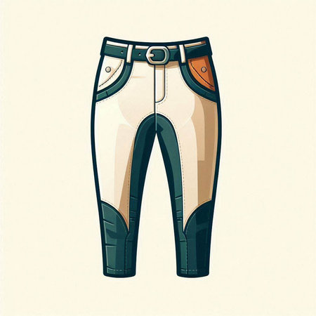 Illustration of the men's pants in retro style. Vector illustrationのイラスト素材
