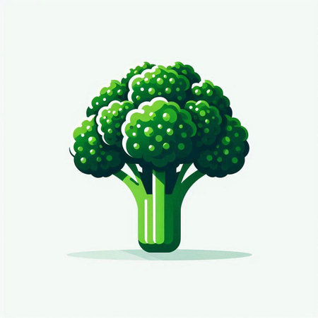 Broccoli isolated on white background. Vector illustration. Eps 10.のイラスト素材