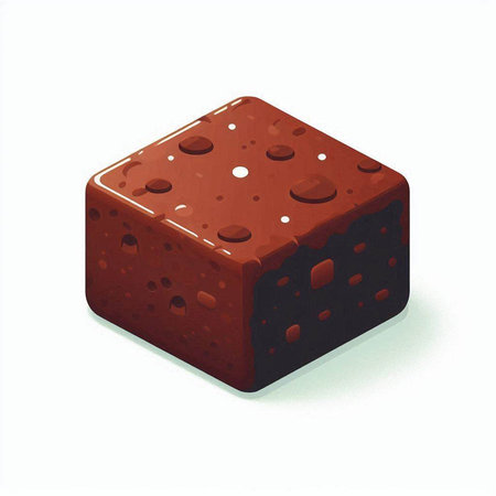 Illustration of a chocolate candy on a white background - digitally renderedのイラスト素材