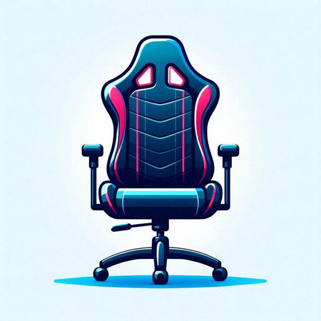 Office chair. Vector illustration. Isolated on a white background.のイラスト素材