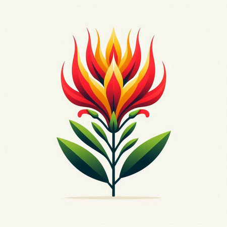 Flower icon. Vector illustration in flat style. Isolated on white background.のイラスト素材