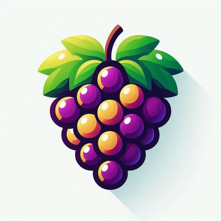 Grapes on white background. Vector illustration. Eps 10.のイラスト素材
