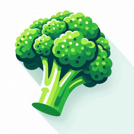 Broccoli isolated on white background. Vector illustration. Eps 10.のイラスト素材