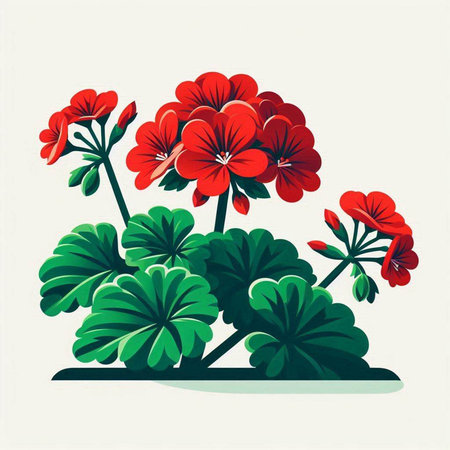 Pelargonium, pelargonium, pelargonium. Vector illustration.のイラスト素材