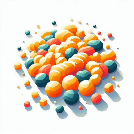 Abstract background with colorful balls. Vector illustration. Eps 10 file.のイラスト素材