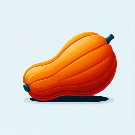 Pumpkin. Vector illustration of a pumpkin on a light background.のイラスト素材