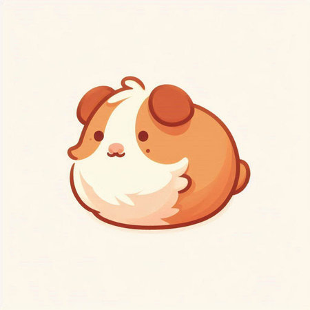 Cute hamster. Vector illustration of a cute hamster.のイラスト素材