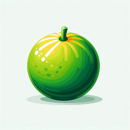 Fruit of melon. Vector illustration isolated on white background.のイラスト素材