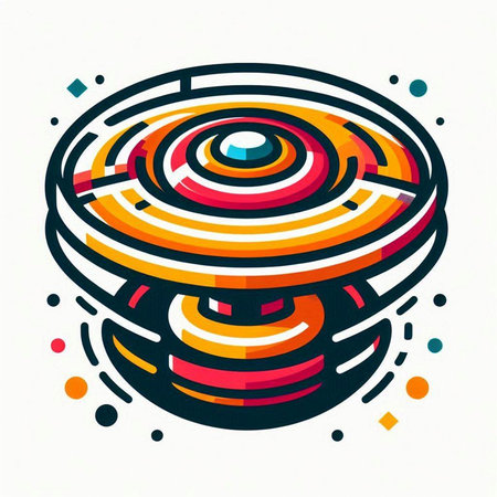 Colorful abstract circle shape on a white background. Vector illustration.のイラスト素材
