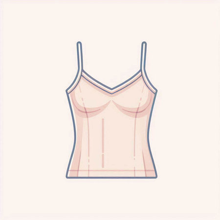 Illustration of a women's tank top on a white background.のイラスト素材