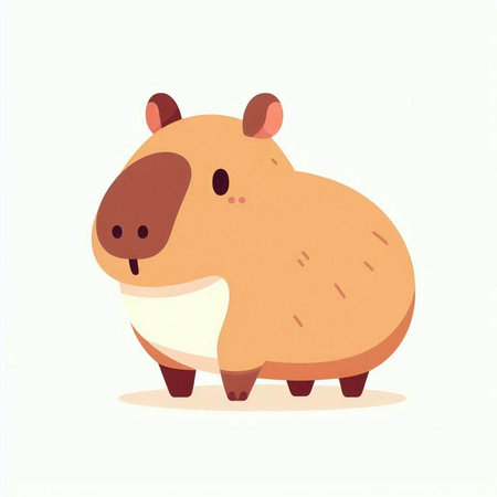 Cute hamster. Vector illustration in cartoon style isolated on white background.のイラスト素材