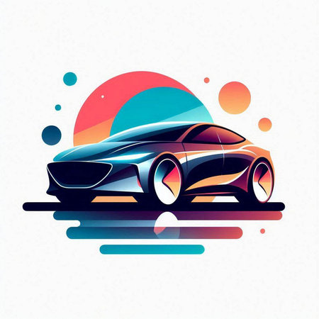 Sport car. Vector illustration of a sports car on a white background.のイラスト素材