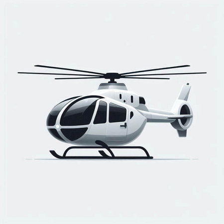 Helicopter on a white background. Vector illustration for your designのイラスト素材
