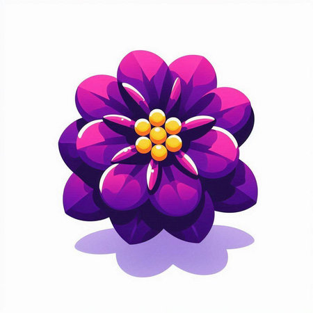 Beautiful purple flower on a white background. Vector illustration. Eps 10.のイラスト素材