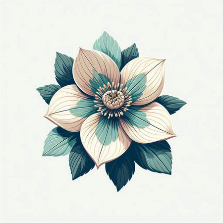 Hand drawn vector abstract floral background with beautiful flowers and leaves in vintage styleのイラスト素材