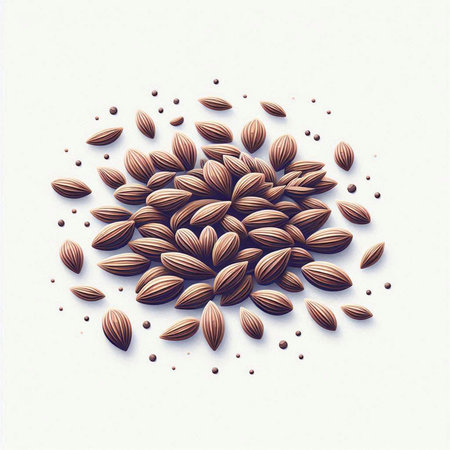 Almond seeds on white background. Vector illustration. Eps 10.のイラスト素材