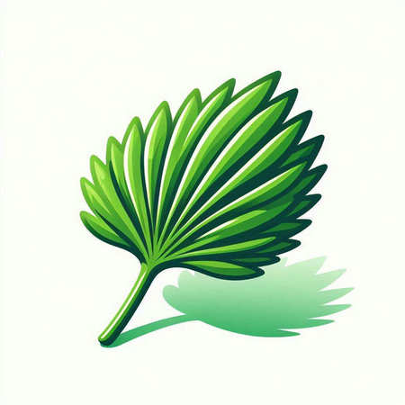 Strawberry leaf isolated on a white background. Vector illustration.のイラスト素材