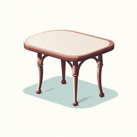 table isolated on a white background. Vector illustration. Eps 10.のイラスト素材