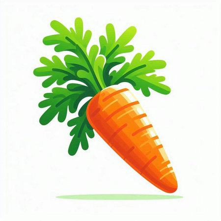 Carrot isolated on white background. Vector illustration. Eps 10.のイラスト素材