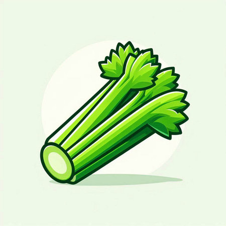 Celery icon. Vector illustration of celery on white background.のイラスト素材