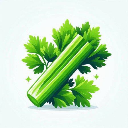 Celery isolated on white background. Vector illustration. Eps 10.のイラスト素材