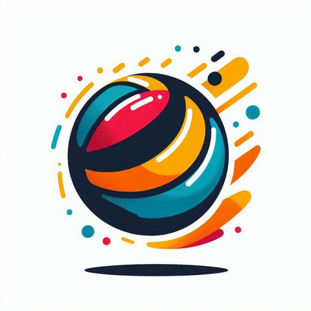 Abstract colorful sphere on white background. Vector illustration. Eps 10.のイラスト素材