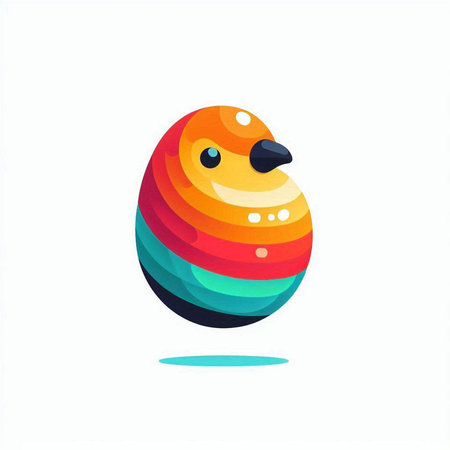Easter egg. Cute cartoon character. Colorful vector illustration.のイラスト素材