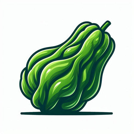 Gourd vector illustration isolated on white background. Cucumber icon.のイラスト素材