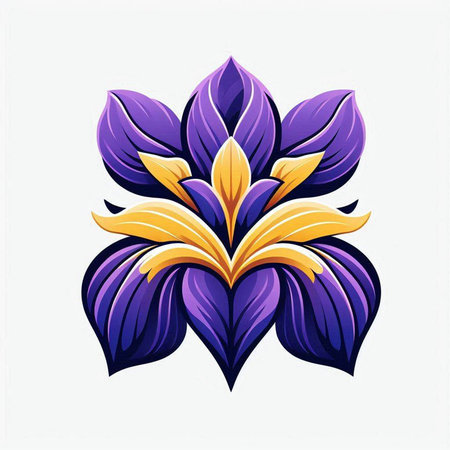Ornamental lily flower. Vector illustration for your design.のイラスト素材