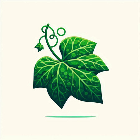 Green ivy leaf on white background. Vector illustration for your designのイラスト素材