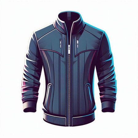 Men's sport jacket on a white background. 3d rendering.のイラスト素材