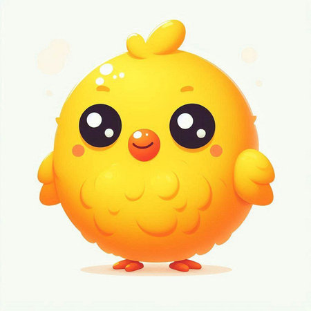 Cute yellow chicken. Happy easter greeting card. Vector illustration.のイラスト素材