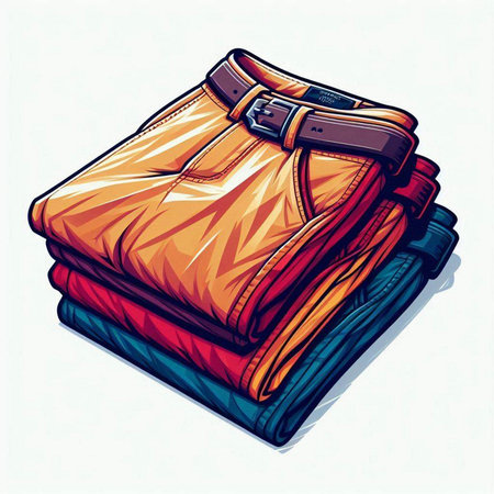 Illustration of a leather bag on a white background. Vector illustrationのイラスト素材