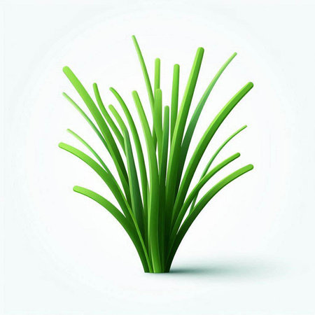 Green onion on a white background. Vector illustration. Eps 10.のイラスト素材