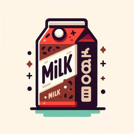 Vector illustration of a can of milkshake. Flat style.のイラスト素材
