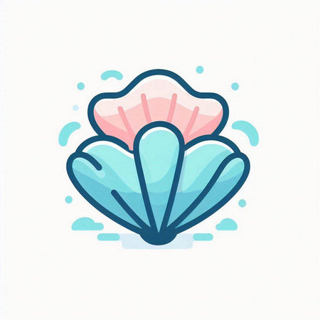 Sea shell icon in trendy flat style isolated on white background. Vector illustration.のイラスト素材