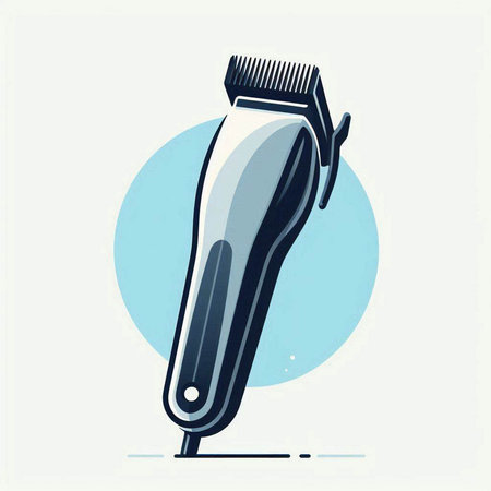 Stylized illustration of a hairdresser's shaverのイラスト素材